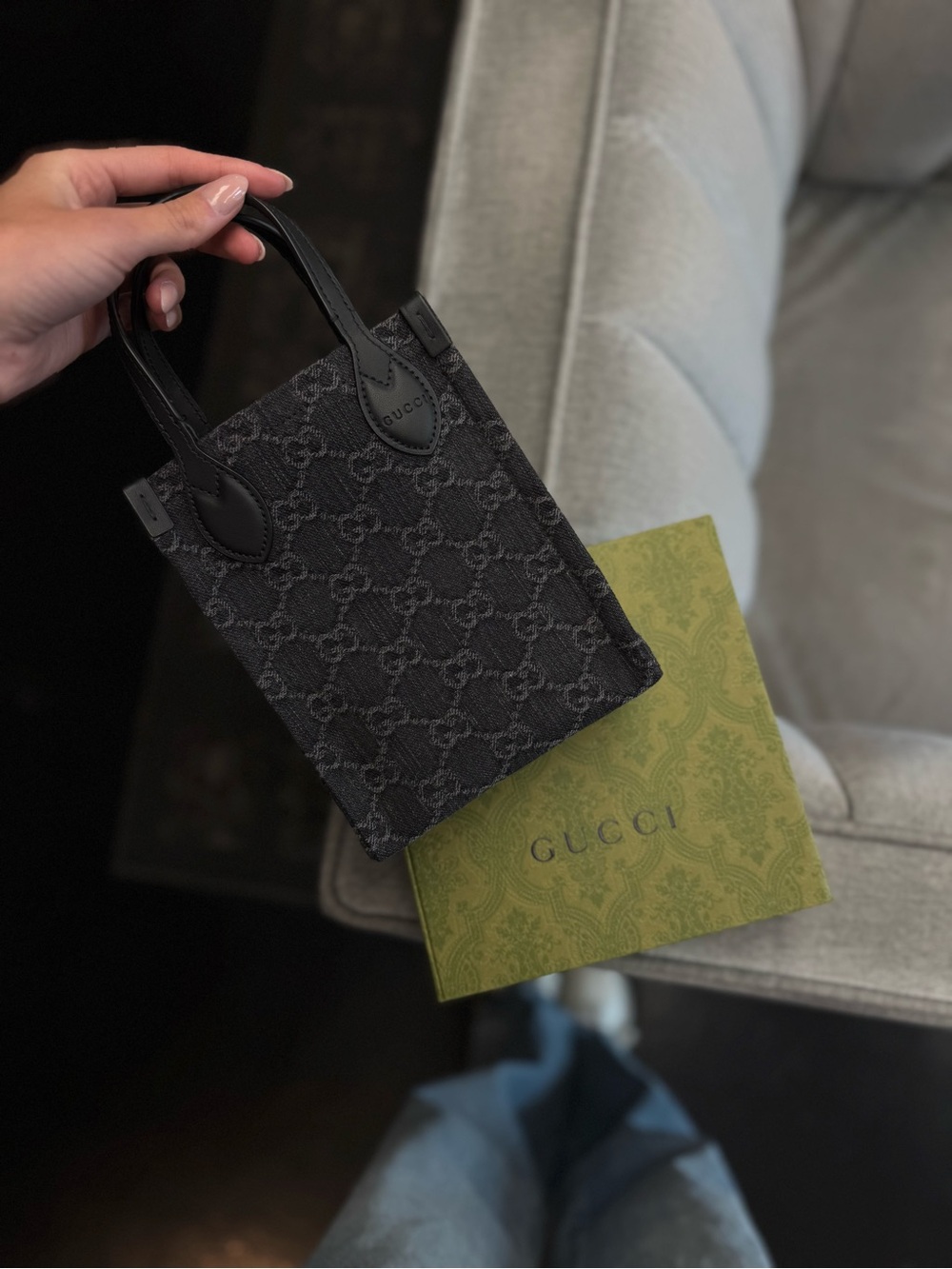 Gucci Black and Gray Women's Tote